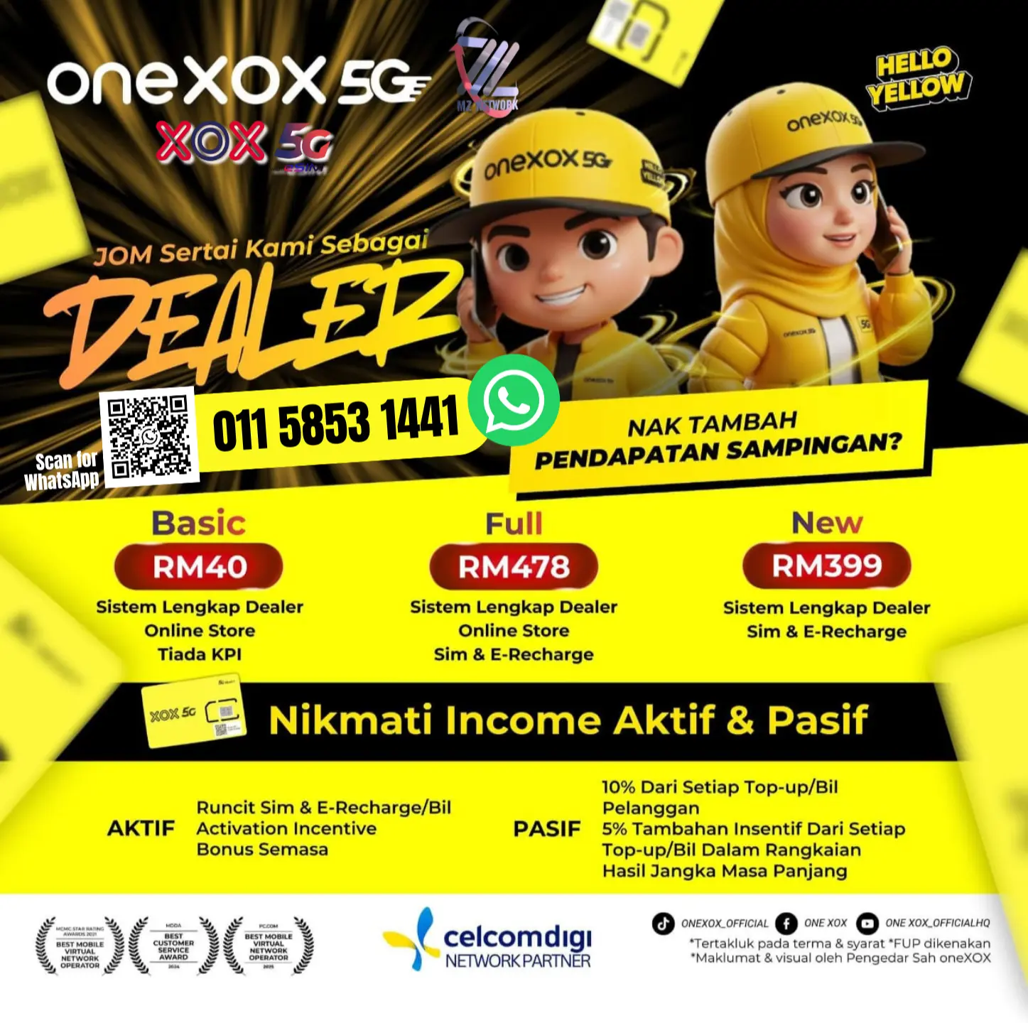 Jom sertai kami sebagai Dealer ONEXOX - Basic RM40, Full RM478, New RM399