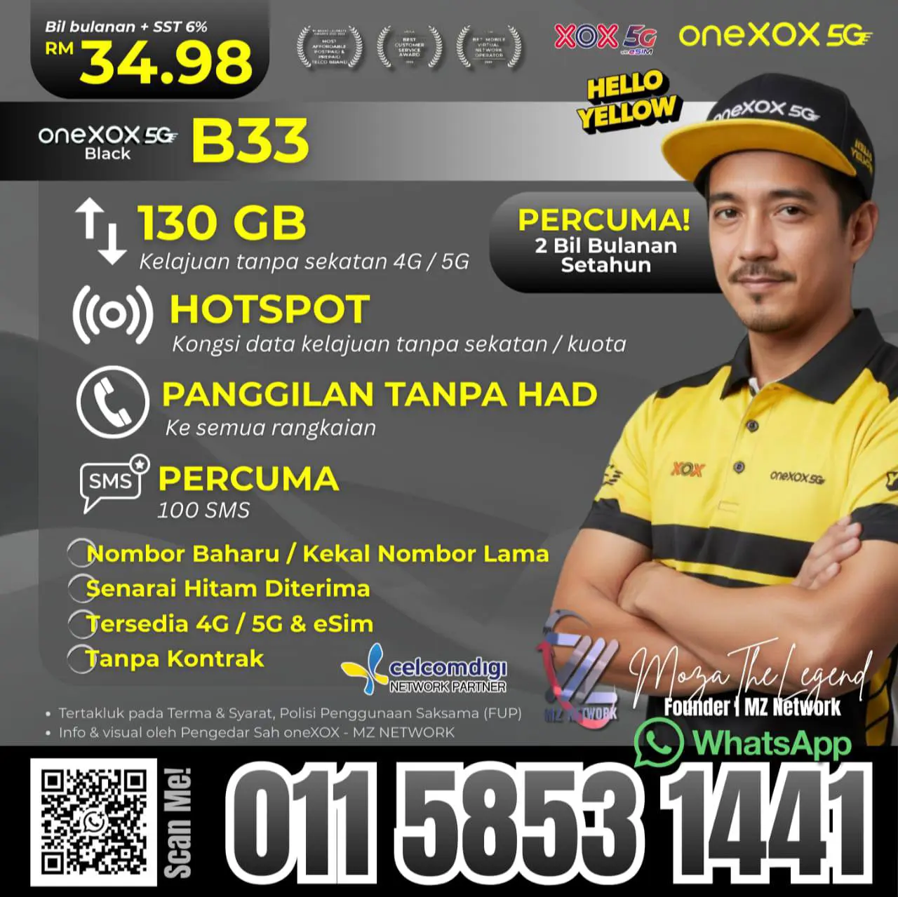 Postpaid Black B33